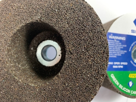 Granit 4X2X5 / 8-11, 24Grit için 5 / 8-11 İplikli 4 İnç Aşındırıcı Yeşil Silisyum Karbür Taşlama Taşı